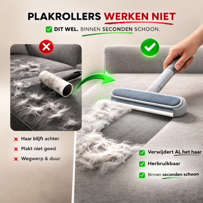 Clean BrushPro - 3-in-1 haarverwijderaar voor een écht haarvrij huis