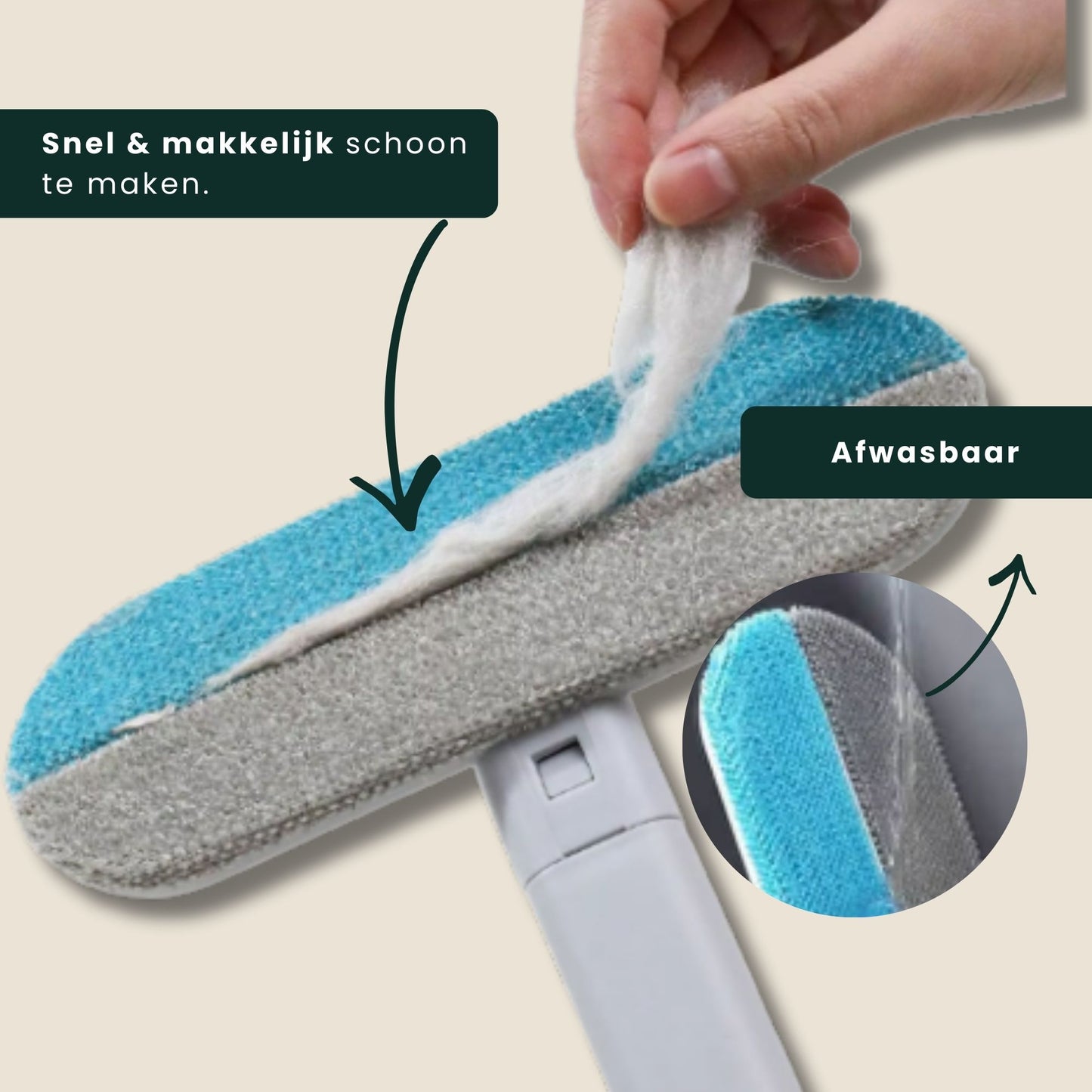 Clean BrushPro - 3-in-1 haarverwijderaar voor een écht haarvrij huis