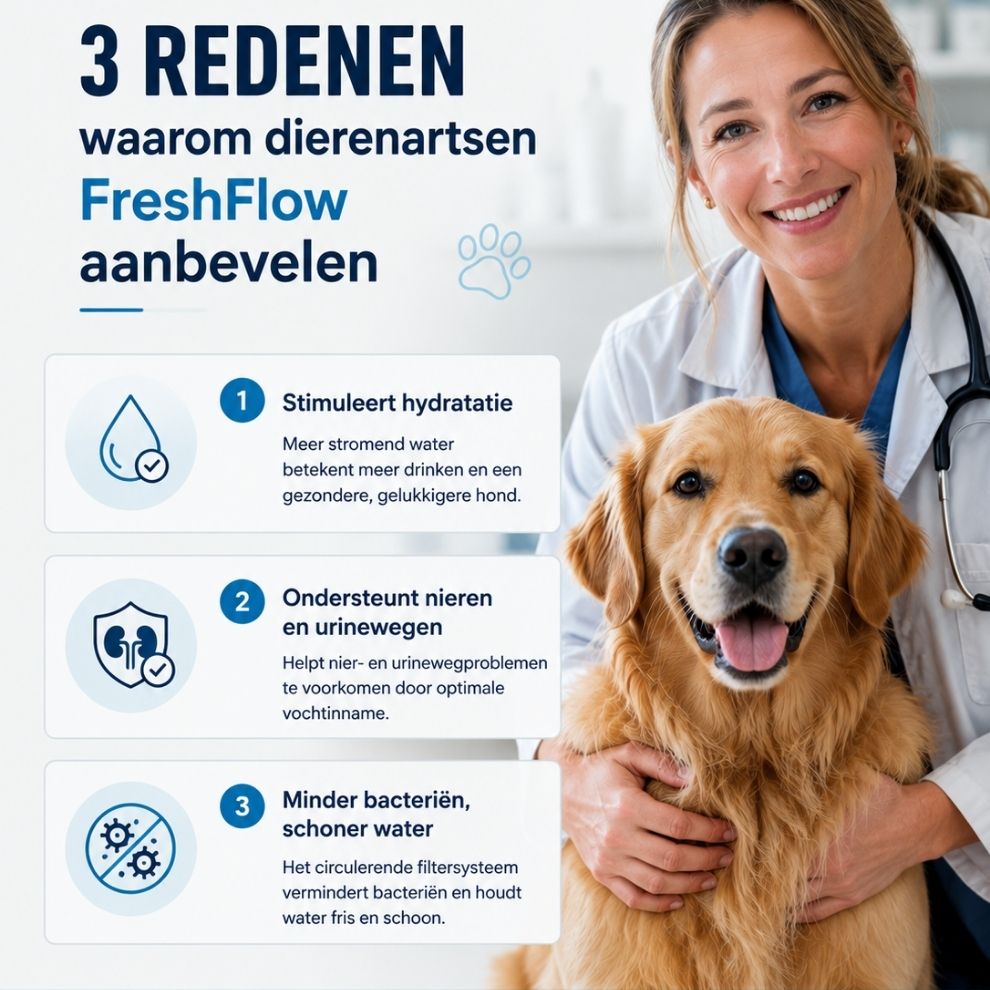 FreshFlow – Automatische Drinkfontein voor Honden | 3,2L & 7L