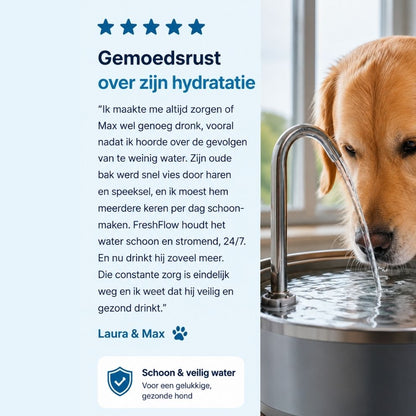 FreshFlow – Automatische Drinkfontein voor Honden | 3,2L & 7L