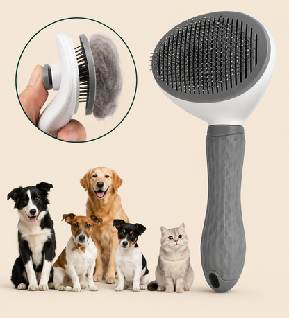 PawBrush 2-in-1 | Zelfreinigende ontharingsborstel voor hond & kat