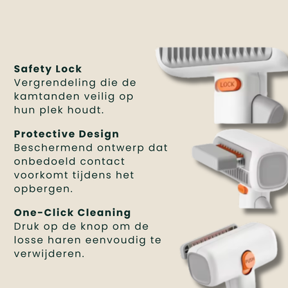 kattenkam met afgeronde tanden tegen klitten