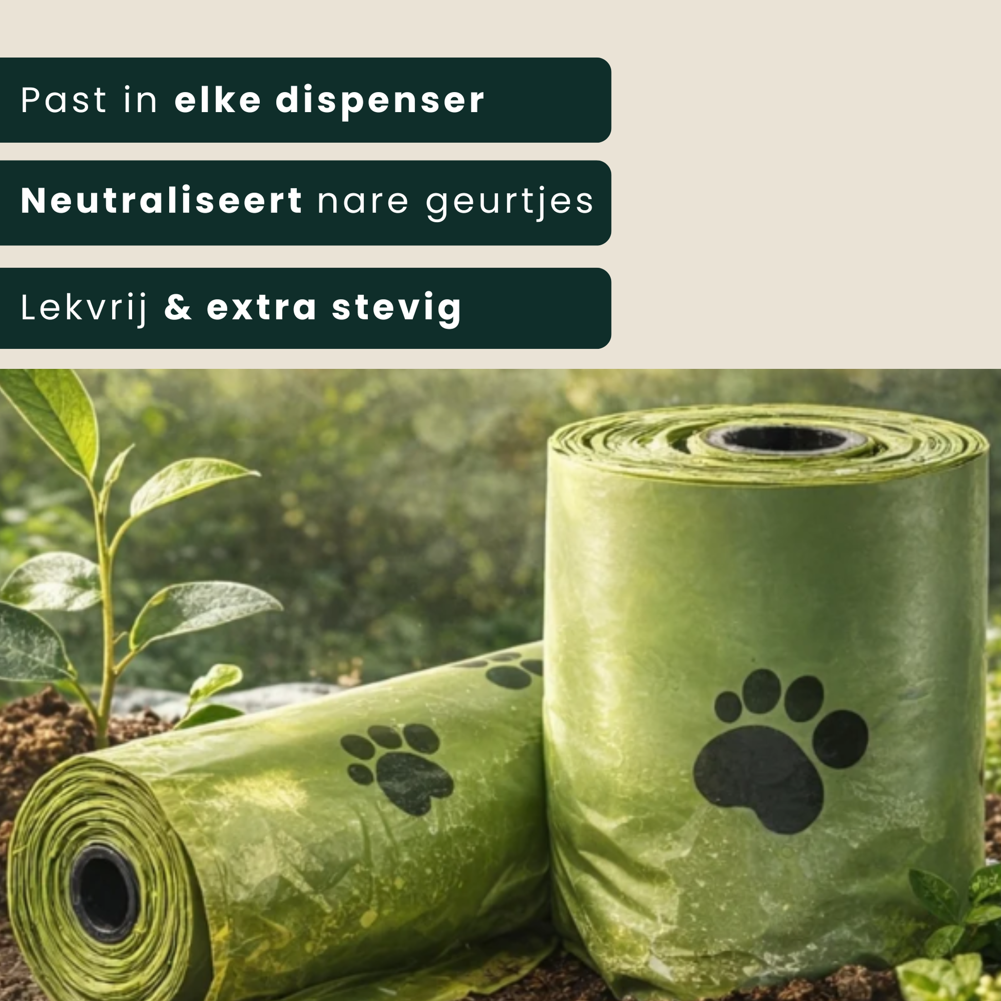 PawClean poepzakjes past in elke dispenser biologisch afbreekbaar