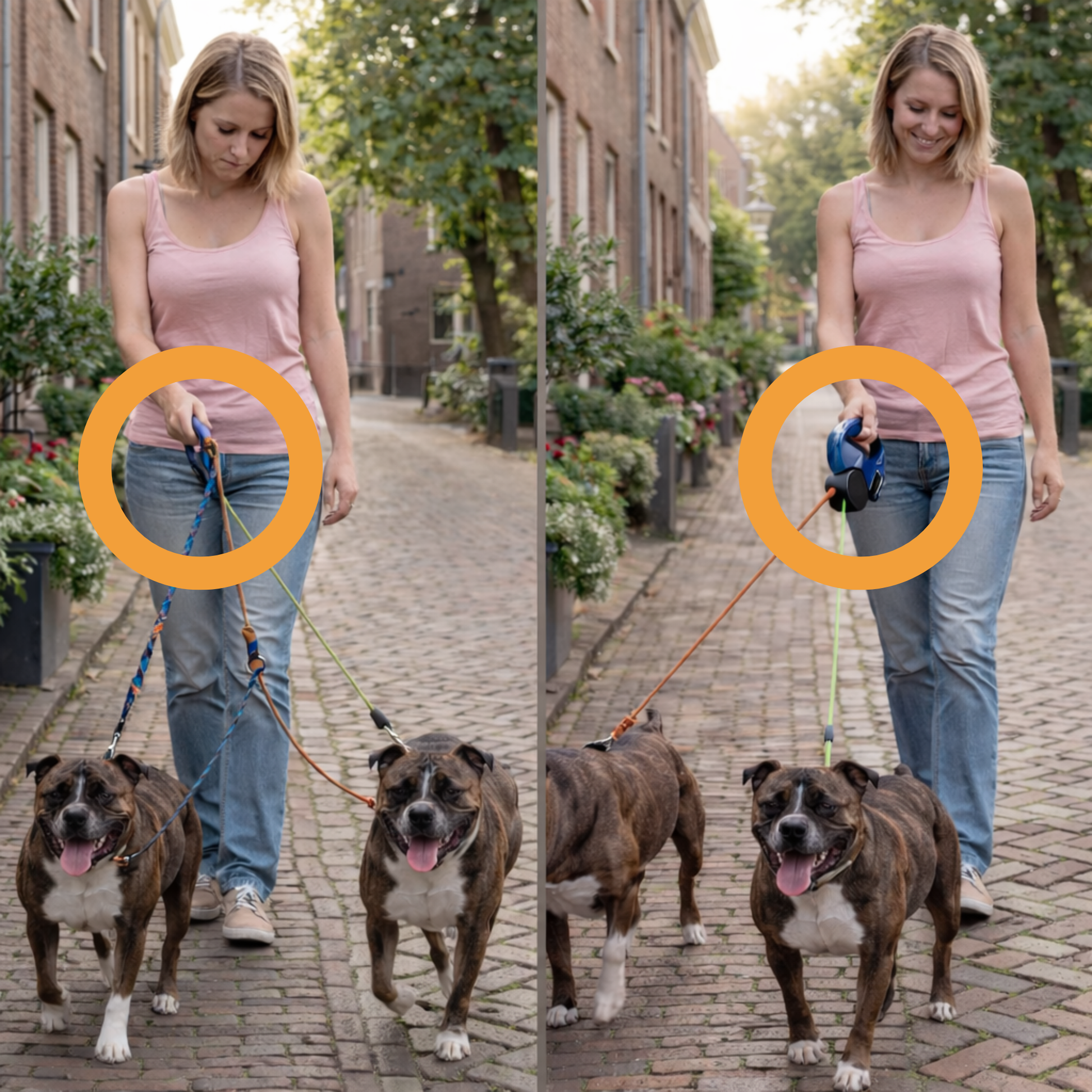 sterke nylon hondenriem voor twee honden