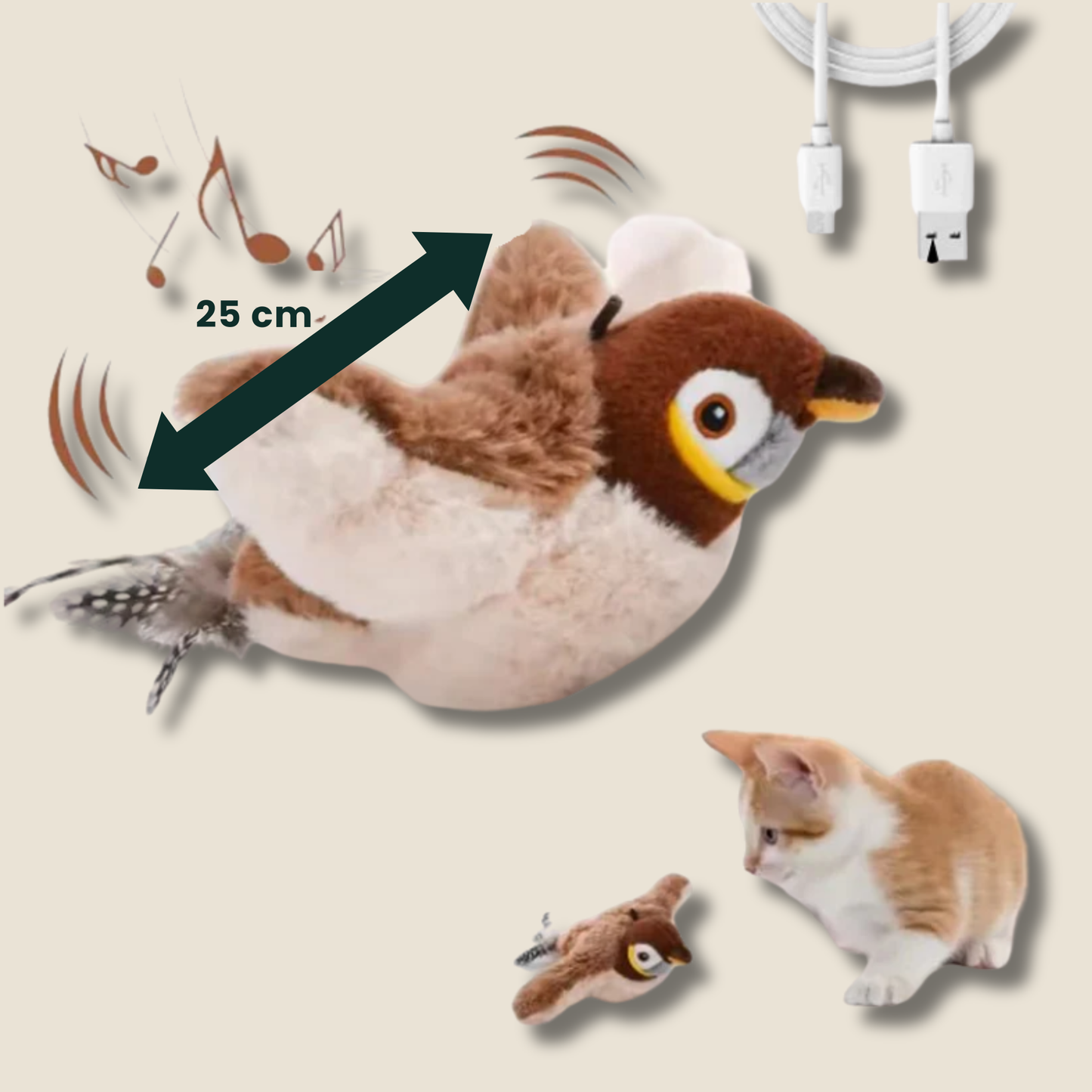 PawFly – Bewegend Jacht Speeltje voor Katten