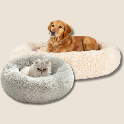 Orthopedische honden- en kattenmand PawNest in zachte pluche uitvoering