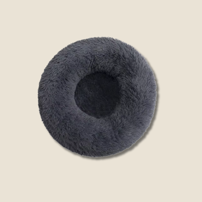 Detail van ultra-zachte pluche stof van PawNest mand