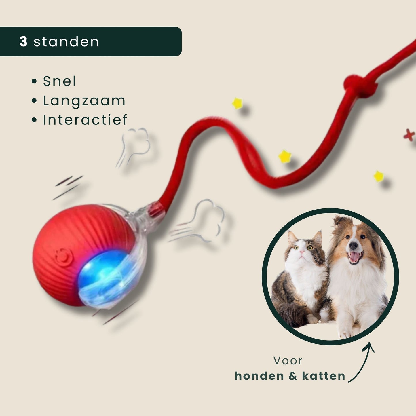 PawPlay interactieve speelbal 3 standen