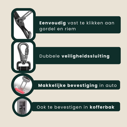 PawSecure autogordel voor hond unieke features