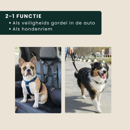 PawSecure Headrest - Veilige Autogordel voor Honden met Hoofdsteun Bevestiging