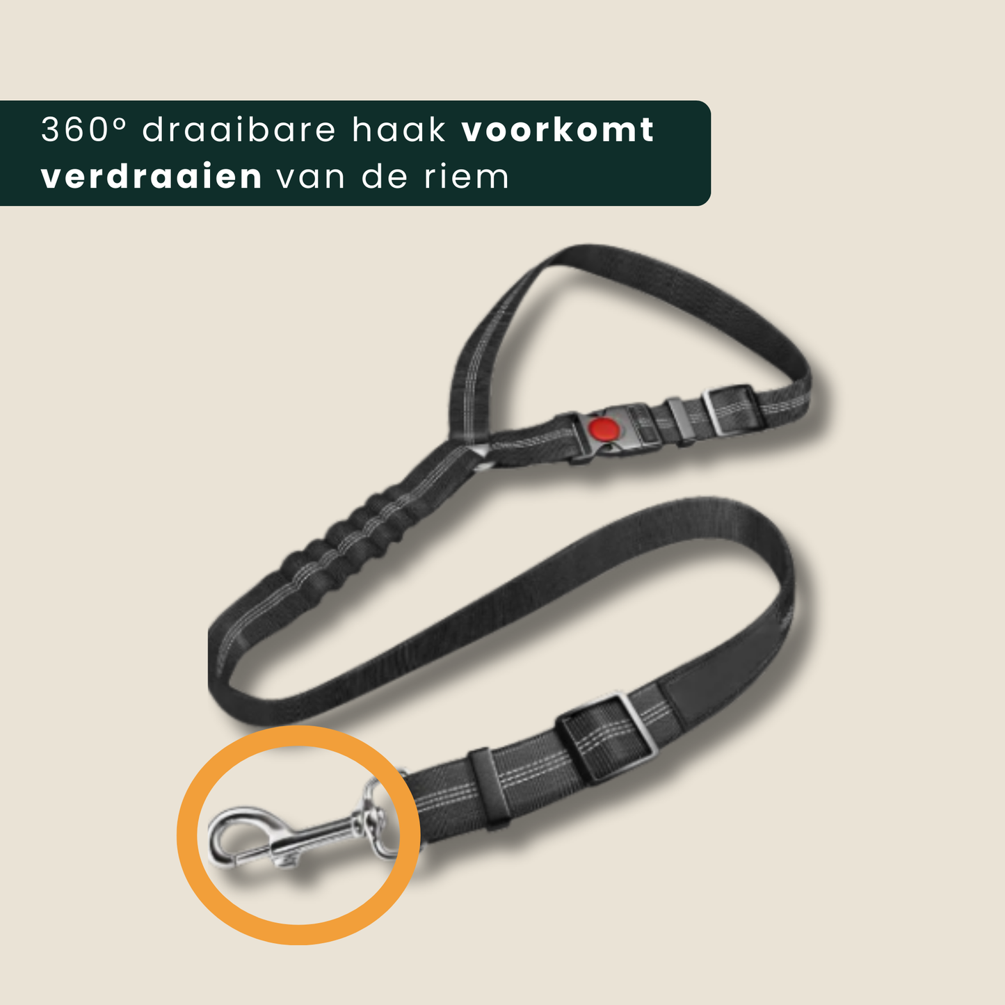 PawSecure Headrest - Veilige Autogordel voor Honden met Hoofdsteun Bevestiging