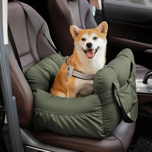 Groene honden draagtas voor auto