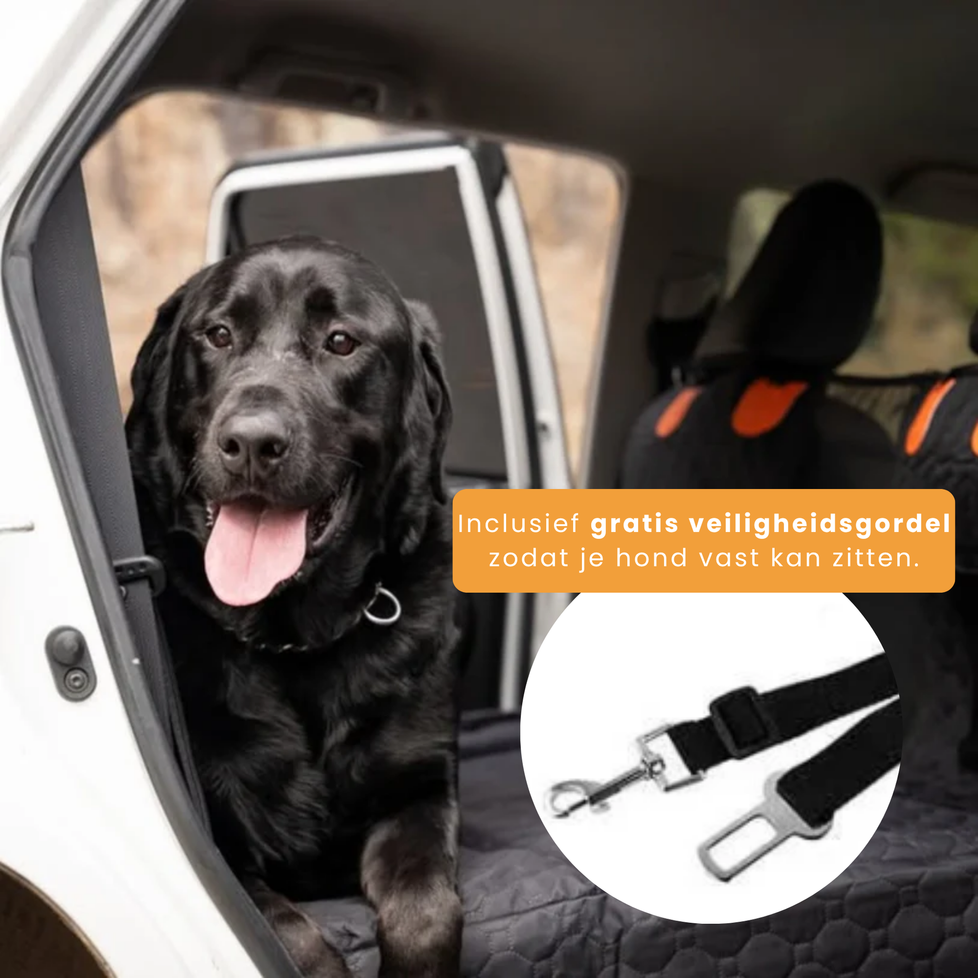 Hondendeken voor in auto anti haar en anti kras