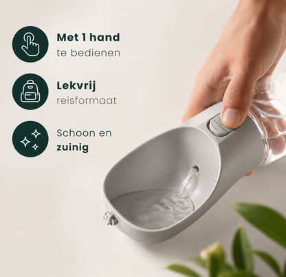 PawSip 3-in-1 Hondendrinkfles voor Onderweg
