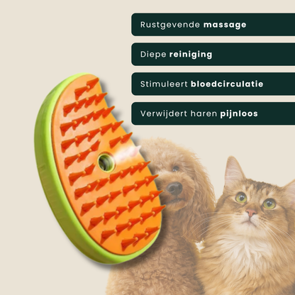SteamBrush Lite | Compacte Stoomborstel voor Honden & Katten