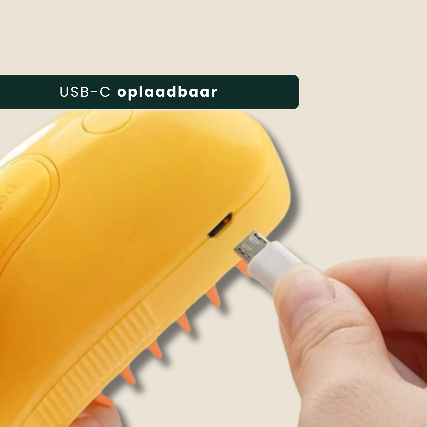 SteamBrush Lite | Compacte Stoomborstel voor Honden & Katten