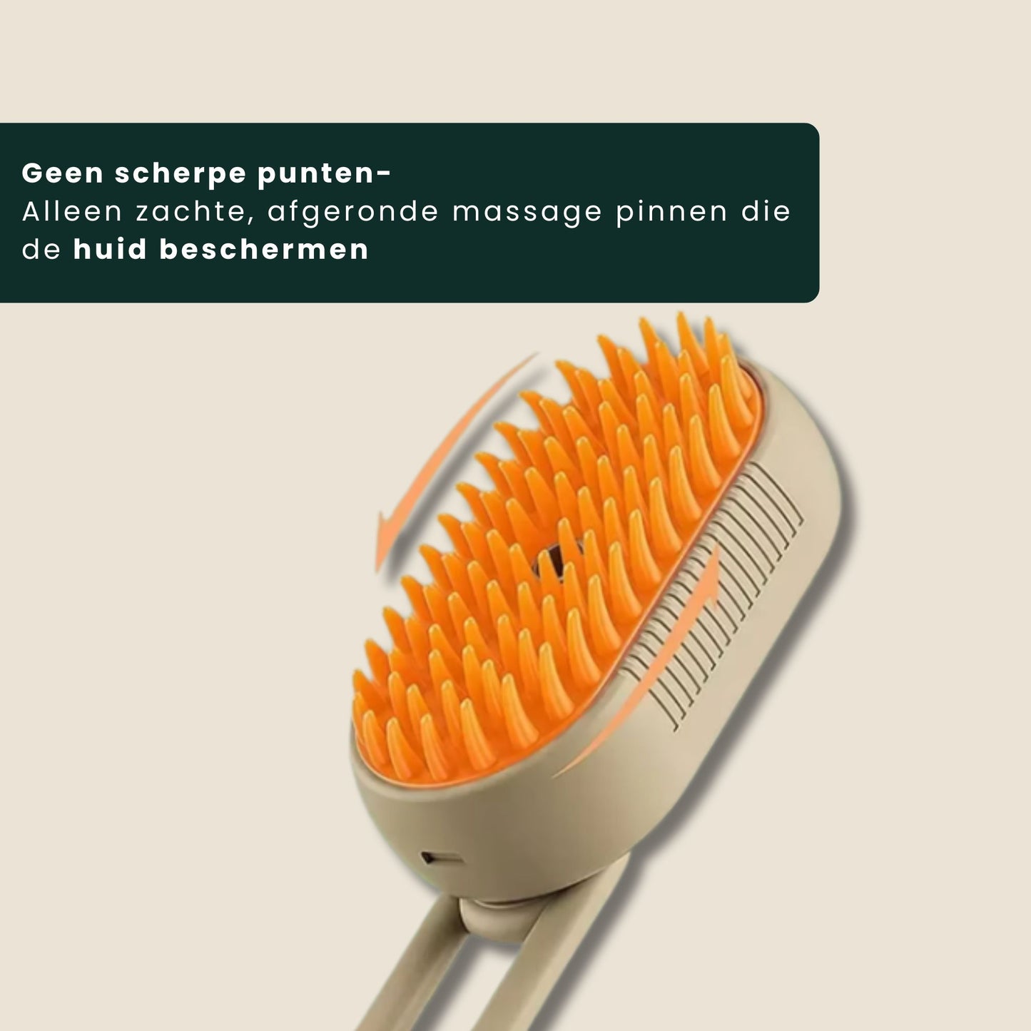 SteamBrush Spa stoomkam voor honden en katten geen scherpe punten massage functie