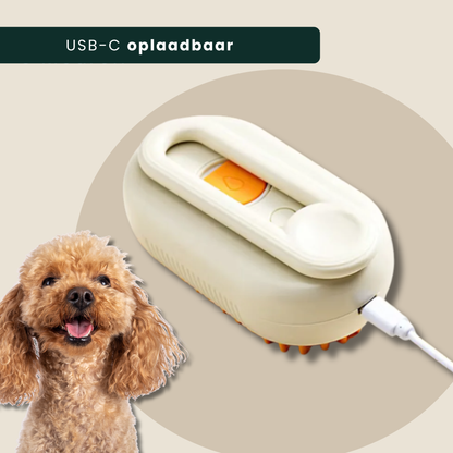 Stoomvachtborstel voor hond usb oplaadbaar