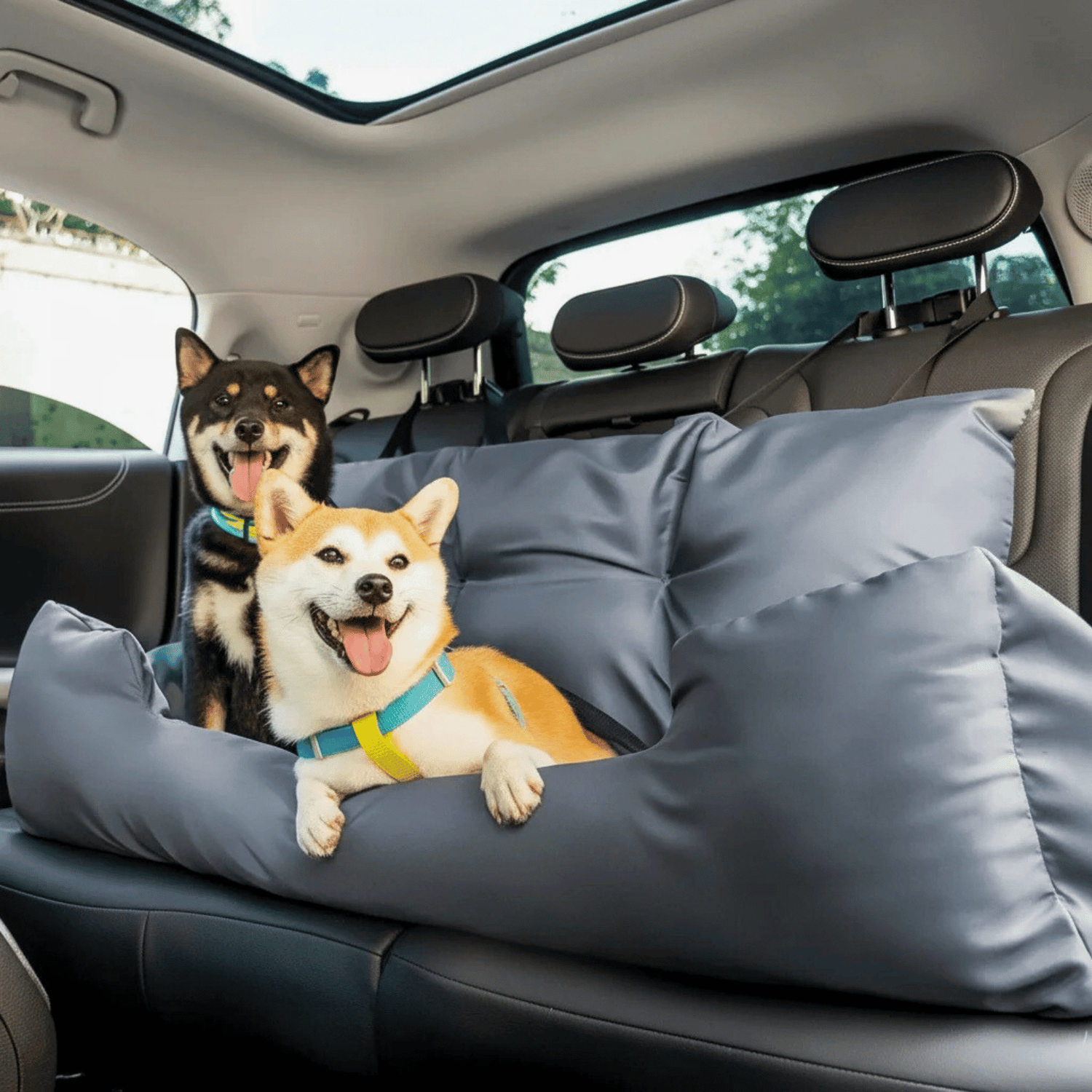 Auto hondenbed met veiligheidsriem