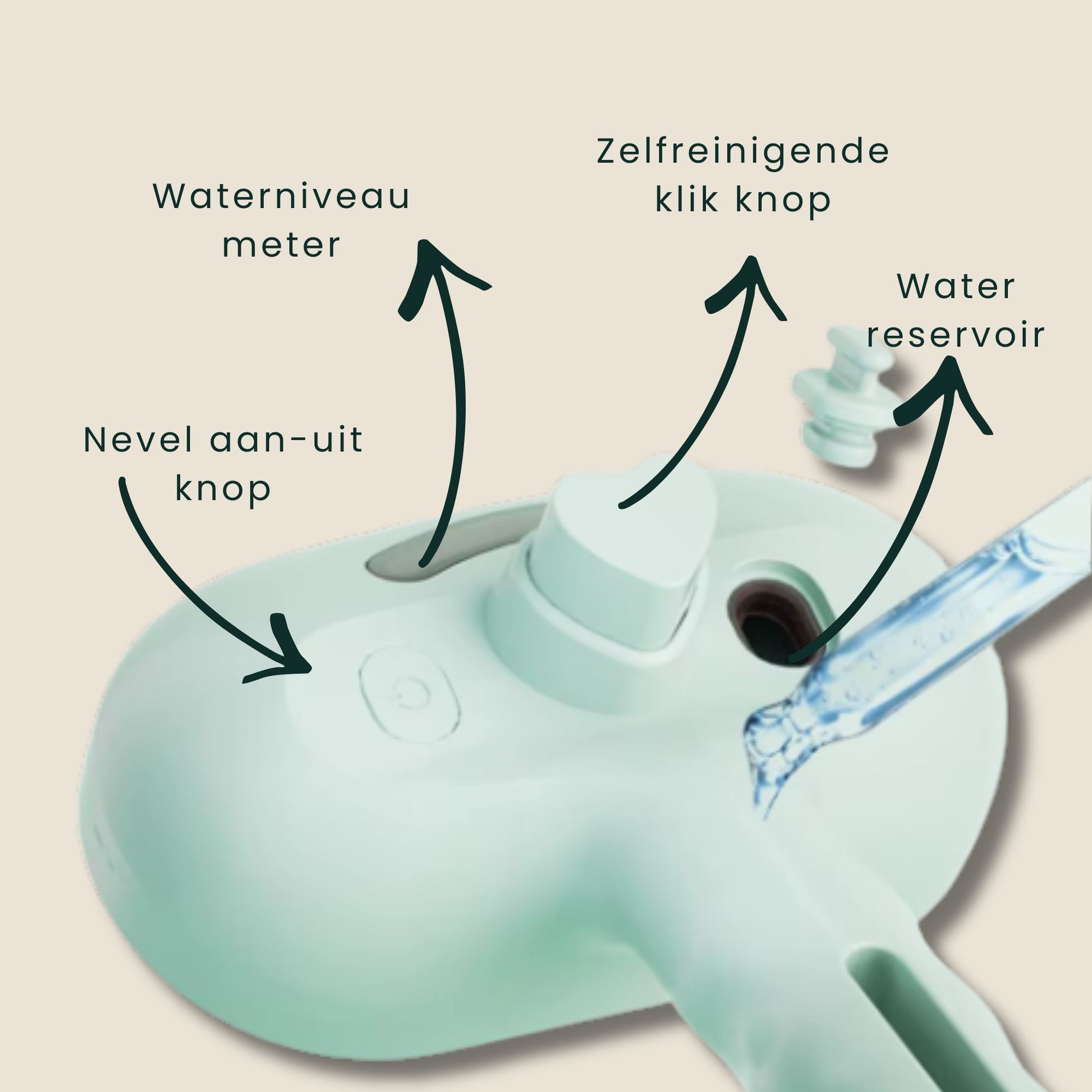 SteamBrush Pro stoom vachtborstel voor honden en katten met nevelknop en waterreservoir