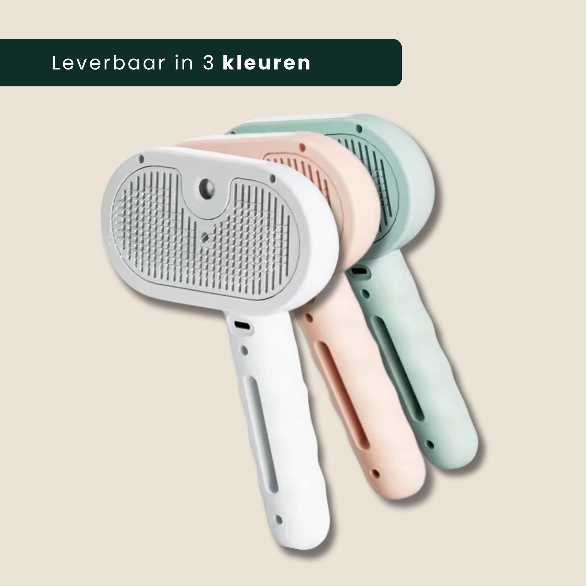 SteamBrush Pro stoom vachtborstel voor honden en katten in 3 verschillende kleuren